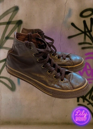 Converse All Star montantes en cuir marron – Pointure 34 – Très bon état, marque: Converse, état: Très bon état, taille: 34, 15,00 €, 16,45 € Protection acheteurs incluse