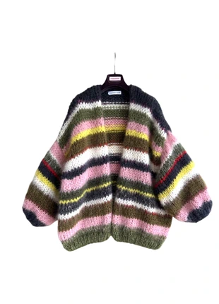 Multicolor gestreept mohair vest oversized, marque: maison Osé, état: Neuf sans étiquette, taille: M / 38 / 10, 175,00 €, 184,45 € Protection acheteurs incluse