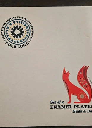 Folklore “Night & Day” Enamel Plate Set – Brand New Gift / Camping / Picnic, brand: Folklore, condition: New with tags, £16.00, £17.50 includes Buyer Protection