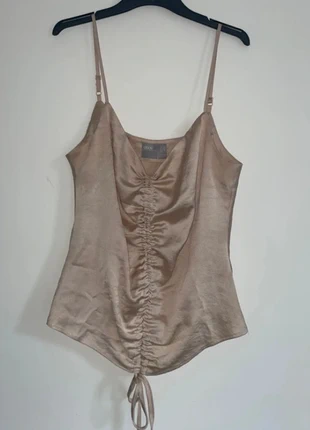 Light satin-look ruched cami slip top, marke: ASOS, zustand: Gut, größe: L / 40 / 12, 5,00 €, 5,95 € inklusive Vinted-Käuferschutz