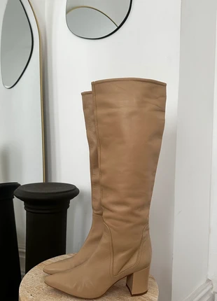 Bottes en cuir beige Zara, brand: Zara, condition: Very good, size: 39, €30.00, €32.20 includes Buyer Protection