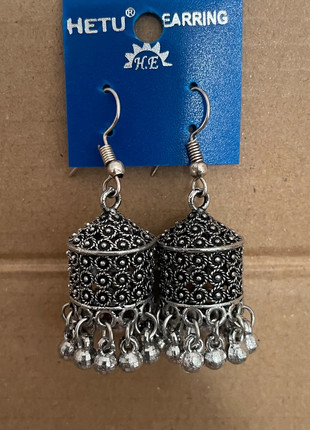 Silver jhumke orecchini pendenti a lampadario, marque: Indian, état: Très bon état, 3,50 €, 4,38 € Protection acheteurs incluse