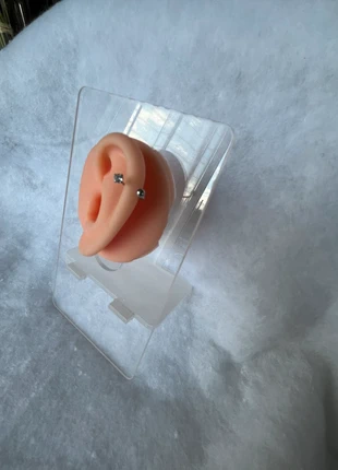 Piercing argenté avec strass pour nez , lèvre et oreille en acier inoxydable, condizioni: Nuovo senza cartellino, €8.00, €9.10 include la Protezione acquisti Pro
