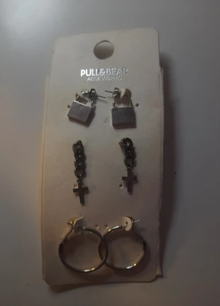 Pull & Bear silver earrings, marca: Pull & Bear, estado: Novo com etiquetas, €4.00, €4.90 inclui Proteção do Comprador