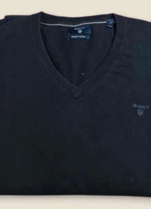 GANT Pullover | Navy V-Neck Feinstrick Logo Classic Preppy Style, marque: GANT, état: Très bon état, taille: XL, 14,99 €, 16,44 € Protection acheteurs incluse
