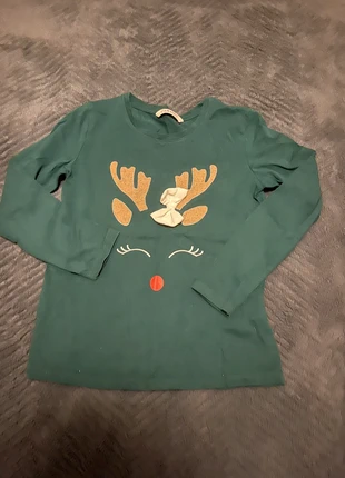 T-shirt fille 6-7ans pour Noël, marque: Camieu, état: Très bon état, taille: 6 ans / 116 cm, 3,00 €, 3,85 € Protection acheteurs (Pro) incluse