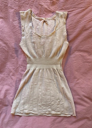 Vintage Feinripp Leibchen mit Spitze aus Schurwolle, brand: Vintage Dressing, condizioni: Buone, taglia: XS / IT 38 / EU 34, €15.00, €16.45 include la Protezione acquisti