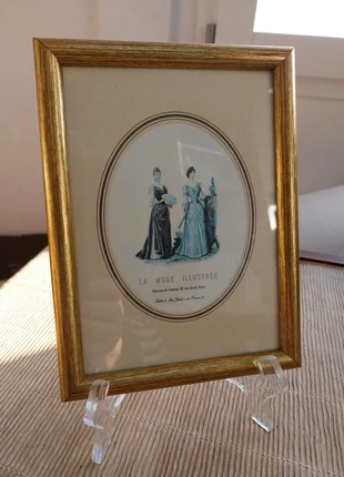 Encadrement bois doré passe partout ovale La mode illustrée numéro 4 vintage 60 tbe, brand: Vintage Chic, condition: Very good, €10.00, €11.20 includes Buyer Protection