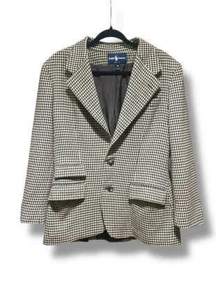 Veste en laine Ralph Lauren à rayures Marron/Beige Taille 10 (L), merk: Ralph Lauren, staat: Heel goed, maat: L, € 37,00, € 39,55 inclusief Kopersbescherming