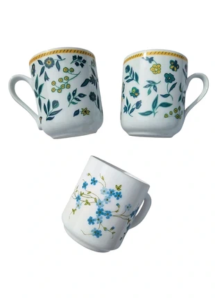 Lot mugs tasses café vintage fleurs céramique blanc vaisselle automne hiver arcopal DPR, marque: Vintage, état: Très bon état, 6,00 €, 7,00 € Protection acheteurs incluse