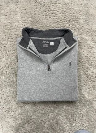 Pull camionneur ¼ zip Ralph Lauren Homme gris logo brodé / Taille L - 214, merk: Ralph Lauren, staat: Heel goed, maat: L, € 65,00, € 68,95 inclusief Kopersbescherming