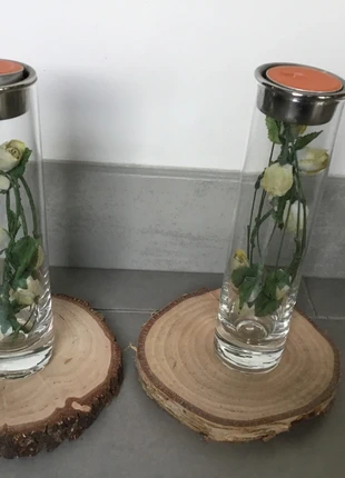 Lot de 2 bougeoirs verre vintage, marca: verre, estado: Muy bueno, 10,00 €, 11,20 € Protección al comprador incluida