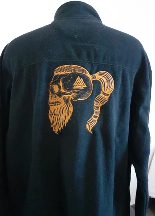 Veste polaire noire XXXL Broderie crâne viking, marque: Sols North, état: Neuf sans étiquette, taille: XXXL, 18,00 €, 19,60 € Protection acheteurs (Pro) incluse