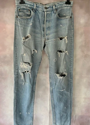 | Vintage Levi’s Jeans | Light Wash Denim | Destroyed Grunge Y2K |, marca: Levi's, estado: Muy bueno, tamaño: W33 | ES 42, 15,00 €, 16,45 € Protección al comprador incluida