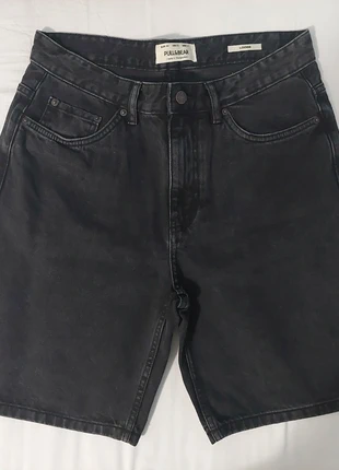 Pantaloncini Jorts Neri Loose Baggy, brand: Pull & Bear, condizioni: Ottime, taglia: IT 40 | W31, €7.00, €8.05 include la Protezione acquisti