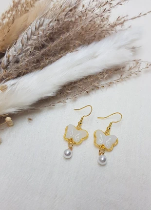 Boucles d'oreilles dorées papillon femme - BO6, brand: Fait Main, condition: New without tags, €5.90, €6.90 includes Buyer Protection