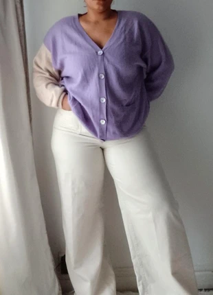 Icing collection cashmere lilac & cream colourblock sweater MEDIUM, brand: icing collection, condition: New without tags, size: L / 12, £32.00, £34.30 includes Buyer Protection