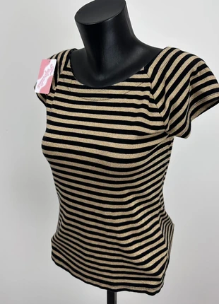 Teeshirt à rayure noir et doré Lauren Ralph Lauren – L Femme – LaurenF392, marke: Lauren Ralph Lauren, zustand: Sehr gut, größe: L / 40 / 12, 14,90 €, 16,35 € beinhaltet Vinted-Käuferschutz Pro