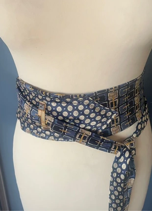 Handmade 100% origineel zijde polyesther jeansblauw bruin knoopriem stropdassen, merk: handmade 100% origineel, staat: Heel goed, maat: Aanpasbaar, € 12,50, € 13,83 inclusief Kopersbescherming Pro