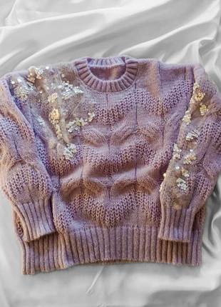 Maglione invernale Lila paillettes donna S woman pullover knitwear, merk: Local, staat: Nieuw zonder prijskaartje, maat: S / 36 / 8, € 12,00, € 13,30 inclusief Kopersbescherming