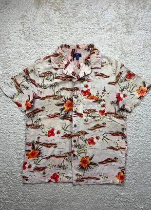 Chemisette / Chemise manche courte style Hawaï motif plage palmier fleur George - S homme, merk: George, staat: Heel goed, maat: S, € 29,90, € 32,10 inclusief Kopersbescherming