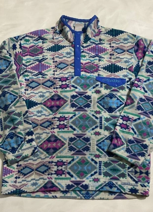 Rare Lotto Fleece Jumper Vintage 90s, Aztec Patchwork, Snap Closure, Sz L, Streetwear, marca: Vintage Dressing, estado: Muy bueno, tamaño: L, 39,99 €, 42,69 € Protección al comprador incluida