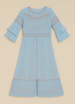 Blue Sharara Indian Desi Dress, marque: Indian, état: Neuf sans étiquette, taille: XXXL / 46 / 18, 42,00 €, 44,80 € Protection acheteurs incluse