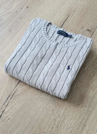 Pull Ralph Lauren torsadé - Taille M - Gris, brand: Ralph Lauren, condition: New without tags, size: M / 38 / 10, €59.99, €63.69 includes Buyer Protection