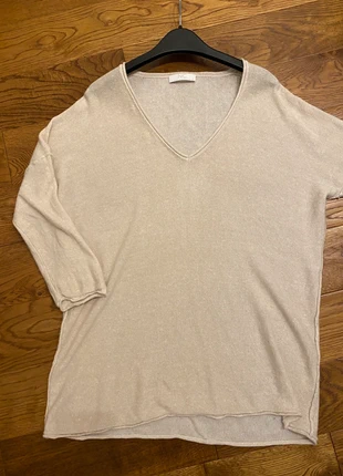 Beige v neck jumper cashmere + linen, brand: Nice Connection, condition: Very good, size: XL / 14, £9.00, £10.15 includes Buyer Protection