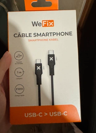 Câble smartphone UsbC/UsbC 1metre, brand: FNAC, condition: New with tags, €16.00, €17.50 includes Buyer Protection