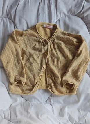 Gilet jaune à pois okaou ( la redoute création  ) 24 mois, merk: La Redoute, staat: Heel goed, maat: 18-24 maanden / 86 cm, € 3,00, € 3,85 inclusief Kopersbescherming