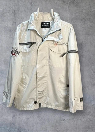 🔥 Y2K White Embroidered Jacket – Souls Republik Emo Grunge Streetwear 2000s, marca: Vintage Dressing, estado: Muy bueno, tamaño: L, 19,90 €, 21,60 € Protección al comprador incluida