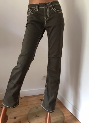 Jeans fin femme kaki, brand: Fashion Denim, condition: Very good, size: M / 38 / 10, €10.00, €11.20 includes Buyer Protection