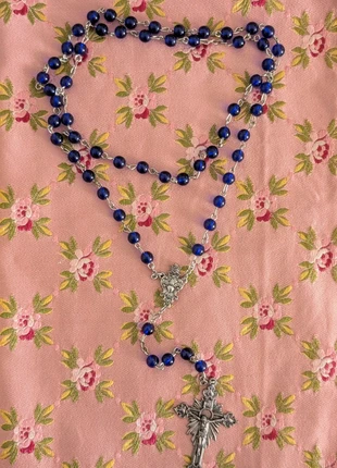 Chapelet de Fatima 1917 - 2017 en perles bleu saphir, brand: Elegant, condition: Very good, €8.00, €9.10 includes Buyer Protection