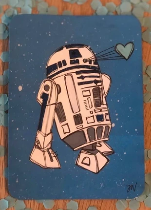 R2D2 Star Wars Kunst Unikat, marque: Unikat von mir, état: Neuf avec étiquette, 6,00 €, 7,00 € Protection acheteurs incluse