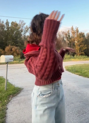 Red cardigan y2k coquette vibes- cozy vintage soft drip, marque: Shein, état: Très bon état, taille: S / 36 / 8, 6,99 €, 8,04 € Protection acheteurs incluse