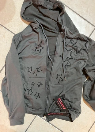 Felpa zip star, marca: Romwe, estado: Nuevo con etiquetas, tamaño: M, 7,00 €, 8,05 € Protección al comprador incluida
