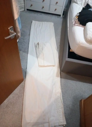 Long cream detailed curtains, brand: Cream, condition: Good, size: 200 cm - 249 cm, £8.00, £9.10 includes Buyer Protection