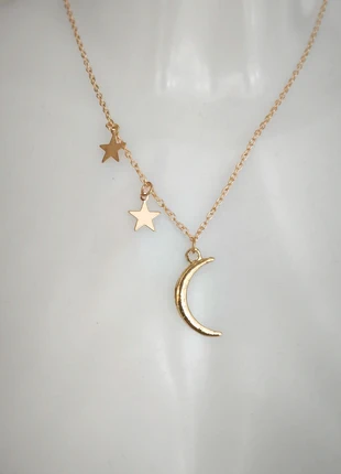 🦋 Collier chaine doré lune et étoile, marca: Fashion Jewelry, estado: Novo sem etiquetas, €2.00, €2.80 inclui Proteção do Comprador