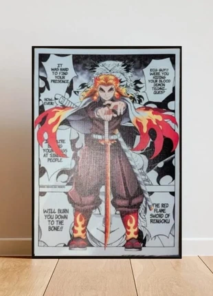 Affiche en toile manga Demon Slayer Rengoku, marque: Demon Slayer, état: Très bon état, 7,00 €, 8,05 € Protection acheteurs (Pro) incluse