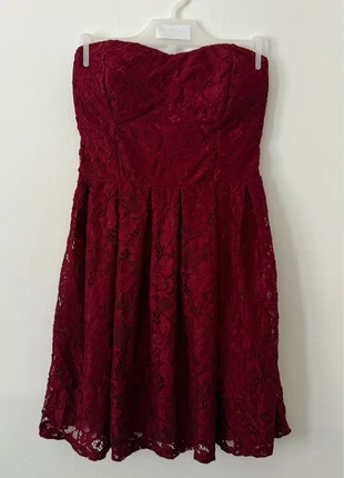 Vestido burdeos , escote balconette , talla S / M, marca: Perfecto, estado: Muy bueno, tamaño: M / 38 / 10, 9,99 €, 10,49 € Protección al comprador incluida