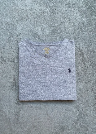 T-shirt léger  à manche longue Ralph Lauren col V Gris logo brodé noir été femme taille M, marke: Ralph Lauren, zustand: Gut, größe: M / 38 / 10, 8,00 €, 9,10 € inklusive Vinted-Käuferschutz