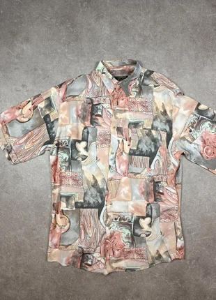 Chemise Motifs abstraits artistiques made in France viscose manches courtes taille XL voir XXL, marca: In Brand, estado: Muy bueno, tamaño: XL, 5,00 €, 5,95 € Protección al comprador incluida