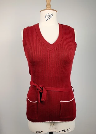 Pull sans manches Kookaï vintage rouge bordeaux – Taille L, marque: KOOKAÏ, état: Très bon état, taille: L / 40 / 12, 24,90 €, 26,85 € Protection acheteurs incluse