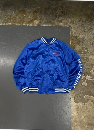 Baseball jacket USA bleu brodée workwear Vintage, merk: Vintage Dressing, staat: Goed, maat: L, € 14,90, € 16,35 inclusief Kopersbescherming Pro