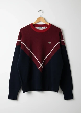 Maglione Lacoste Knitwear - Bordeaux & Blu Navy (Taglia M), merk: Lacoste, staat: Heel goed, maat: M / 38 / 10, € 80,00, € 84,70 inclusief Kopersbescherming
