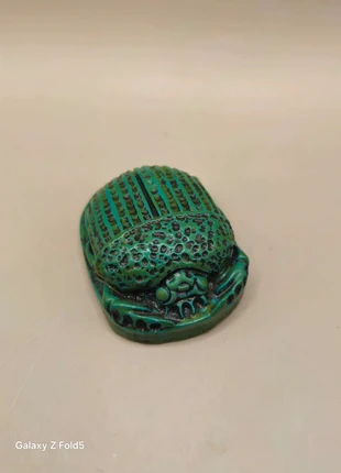 Egyptian Scarab Beetle Figurine Green Glazed Ceramic WR Mark Paperweight Collectible Egypt Revival, brand: Egyptian, condition: Very good, £6.95, £8.00 includes Buyer Protection Pro