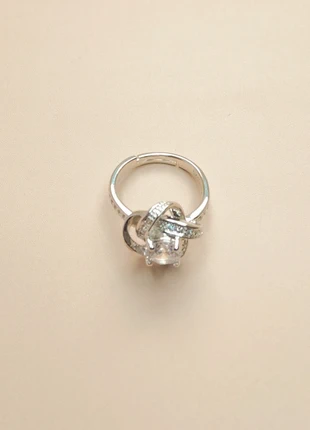 Bague ajustable en argent sterling 925 avec pendentif en cristal, condition: New without tags, size: Adjustable, €13.00, €14.35 includes Buyer Protection