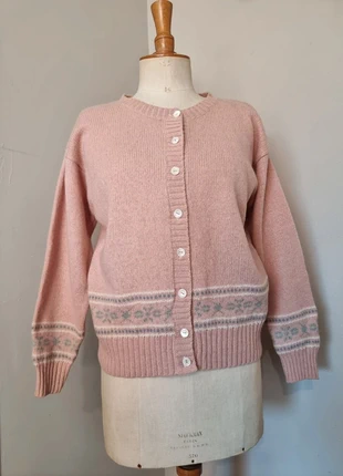 Miss helen vintage cardigan 100 % laine vierge rose lopi woolmark, marke: Vintage, zustand: Sehr gut, größe: XXL / 44 / 16, 49,00 €, 52,15 € beinhaltet Vinted-Käuferschutz Pro