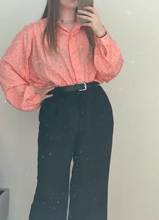 Chemise oversize rose à motifs jacquard – Taille L/XL (aisselle 64 cm) Style vintage Zara Bon état, marque: Zara, état: Très bon état, taille: XL / 42 / 14, 14,00 €, 15,40 € Protection acheteurs incluse